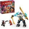 Image de LEGO NINJAGO La super armure robot de Zane - Jeu de rôle avec 3 minifigurines - Jouet Ninja à construire - Inclut un robot avec bras, jambes et mains mobiles - Cadeau pour garçon dès 6 ans 71827
