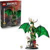 Image de LEGO NINJAGO Le Dragon Gardien - Maquette de Figurine de Dragon Articulée - Minifigurine de Maître Wu & Présentoir Pittoresque Imitation Roche - Cadeau pour Garçon dès 14 ans 71847