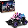 Image de LEGO Technic Monster Jam Sparkle Smash à Rétrofriction - Jouet Camion - Maquette de Voiture de Course Rose - Design Licorne - Cadeau d'Anniversaire Original pour Garçon ou Fille & Fans dès 7 ans 42220