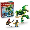 Image de LEGO NINJAGO Pack de Combat : le Robot Dragon de Lloyd - Jouet Ninja - Figurine, 3 Minifigurines & Katanas - Décoration Chambre d'Enfant - Cadeau Garçon 6 ans ou Fan du Soulèvement des Dragons 71862