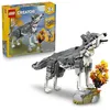 Image de LEGO Creator 3-en-1 Les Animaux de la Forêt : le Loup Gris - Jouet - Figurine d'Animal se Transformant en Faucon ou Raton Laveur - Décoration DIY - Cadeau d'Anniversaire Fille ou Garçon 8 ans 31393