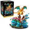 Image de LEGO Pokémon Florizarre, Dracaufeu et Tortank - Set pour Adulte - Maquette 3D - 3 Figurines Anime pour Décoration DIY de Salon ou Bureau - Idée de Cadeau Gaming Collector pour Fans 72153