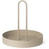 Image de Ferm Living Living 1104263309 Plateau avec poignée/poignée en métal revêtu par pulvérisation Beige / cachemire Noir 28 x 28,7 cm