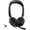 Image de Jabra Evolve2 65 Flex Link380a UC On Ear headset Bluetooth Stereo Zwart Noise Cancelling Headset, Microfoon uitschakelbaar (mute), Volumeregeling, Inductie,