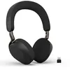 Image de Jabra Evolve3 75 Kabelloses Bluetooth-On-Ear-Headset für die Arbeit, fortschrittliche aktive Geräuschunterdrückung, 22 Stunden Akkulaufzeit, 10 Minuten Schnellladung für 10 Stunden, USB-C, schwarz
