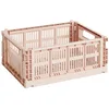 Image de Hay Colour Crate 541461 Boîte de transport M en polypropylène recyclé Couleur poudre 34,5 x 26,5 x 14 cm