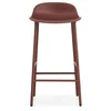 Image de Normann Copenhagen Chaise de bar en acier et plastique - Couleur : rouge - Hauteur d'assise : 65 cm - Dimensions : 42,5 x 42,5 x 77 cm - 602779