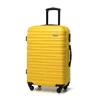 Image de WITTCHEN Valise de voyage Bagage à main cabine rigide ABS 4 roulettes pivotantes Serrure à combinaison Poignée télescopique GROOVE Line Taille M Jaune Brussels Airlines/Ryanair/TUI fly Belgium