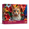 Image de Trefl - Puzzle Effet 3D, Chat - 1000 Pièces - 40ème Anniversaire Trefl, Paper Art, Puzzle Premium pour les Adultes et les Enfants à partir de 14 ans