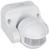 Image de Maclean MCE358 Détecteur de mouvement infrarouge 180° avec capteur crépusculaire infrarouge IP44 pour l'intérieur et l'extérieur jusqu'à 12 m de portée Charge 300/1200 W (blanc)