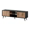 Image de Selsey Bello Meuble TV en mélamine Noir 135 cm