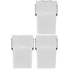Image de Keden SORTIBOX Lot de 3 poubelles pour recyclage, blanc cassé, volume 3 x 25 l