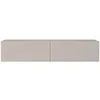 Image de Selsey Meuble TV Armoire De Télévision 140 cm Suspendu Façade Fraisée Beige Gris Veldio