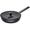 Image de Fiskars Sauteuse avec Couvercle, Hard Face, Diamètre 26 cm, Capacité : 2,8 litres, Tous Types de Feux, Antiadhésif, Résistant aux Rayures, Aluminium/Plastique, Noir, 1075529