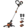 Image de WORX Coupe-Bordures 2 en 1 sans Fil 20V WG163E, se transforme en dresse-Bordures, diamètre de 30cm, poignée amovible, Capot de Protection, Tête amovible, Livré avec deux Batteries 2Ah et Chargeur