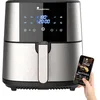Image de MasterPro Foodies Friteuse sans huile Air Fryer XXL avec capacité de 6 l et 1 800 W de puissance | Avec écran LED tactile et panier antiadhésif | Friteuse à air | 8 fonctions différentes en 1
