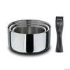 Image de BERGNER Click & Cook - Lot de 4 casseroles avec manche amovible en acier inoxydable noir - Anti-adhésif ILAG Essential - Brillant - Pour toutes les cuisines