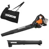Image de WORX Aspirateur-Souffleur sans Fil Brushless 40V WG583E.9, 2 en 1, vitesse de 335km/h, 2 modes de vitesses pour plus d'efficacité, avec harnais et sac, livré sans batterie ni chargeur