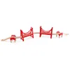 Image de Jouet Hape Pont Double Rouge Suspendu pour Circuit Train - Jouet pour Enfant de Plus de 3 Ans - Double Pont en Bois Compatible Avec Marques Traditionnelles de Jeu de Train en Bois