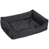 Image de FEANDREA Panier pour Chien XL, Lit pour Chien, Canapé pour Chien, Dimensions 100 x 70 x28 cm, Coussin, Matelas, Noir PGW28H
