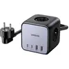 Image de UGREEN DigiNest Cube USB-oplader 65 W Randaarde stopcontact, 2x USB-A, 2x USB-C USB PD 2.0, USB PD 3.0, PPS, QC 2.0, QC 3.0, QC 4+, Adaptive Fast Charge Grijs