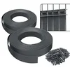 Image de VOUNOT® Kit de lamelles Occultantes PVC 150m x 4.7cm 300 Clips Brise Vue de Qualité Bandes de Protection pour Panneau Grillagé Clôtures Rigides Gris
