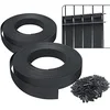 Image de VOUNOT® Kit de lamelles Occultantes PVC 150m x 4.7cm 300 Clips Brise Vue de Qualité Bandes de Protection pour Panneau Grillagé Clôtures Rigides Noir