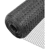 Image de VOUNOT® Grillage a Poule en PVC Gaine Gris 1x50m Maille 13mm Hexagonal Triple Torsion Clôture Résistant Poulailler Jardin Grillage pour Élevage Volaille, Filet résistant aux Intempérie Gris