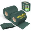 Image de VOUNOT® Brise Vue Occultant Clôture en PVC 450 g/m² Protection Visuelle pour Jardin Lamelle Occultation 19 cm x 140 m avec 80 Clips de Fixation pour Panneau Grillagé Clôtures Rigides Vert
