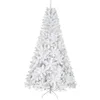 Image de Uten Sapin de Noël artificiel blanc de 2,1 m avec pieds en métal massif pour intérieur ou extérieur 2,1 m