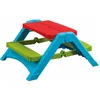 Image de Table de Pique-Nique, Table en Plastique pour Le Jardin, Banc de Pique-Nique pour Les Enfants pour Manger et Jouer, Rouge, Vert et Bleu, Banc de Pique-Nique Pliant 103 x 86 x 49 cm