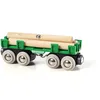 Image de BRIO World 33696 Chariot à bois de chemin de fer | Lumber Loading Wagon Toy Train Accessoires. 4 pièces. À partir de 3 ans. Pour les amateurs de train.