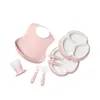 Image de BabyBjörn Vaisselle Complète avec Bavoir, 8 uni. Rose pastel