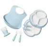 Image de BabyBjörn Vaisselle Complète avec Bavoir 8 Uni. Bleu pastel