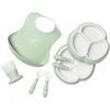 Image de BabyBjörn Vaisselle Complète avec Bavoir 8 Uni. Vert pastel