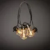 Image de Konstsmide 2341-800SP Guirlande de jardin solaire à LED avec télécommande 10 diodes ambre Câble noir 2 x batterie lithium CR2025 incluse