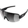 Image de POC Lunettes de soleil Aim - Lunettes de sport pour cyclistes avec un maximum de confort et une meilleure visibilité, Uranium Black/Clarity Road/Sunny Silver, taille unique