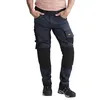 Image de AllroundWork Pantalon de travail stretch EN 14404 50 Bleu marine/noir