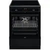Image de AEG Cuisinière à induction 60 cm/Hob²Hood/Pyrolyse - Autonettoyage/SoftClosing/Commande Tactile/Fonction Grill/Ecran avec Horloge/Sécurité Enfant/A / CIB6499APB