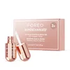 Image de FOREO SUPERCHARGED Eye & Lip Contour Booster ; Gel conducteur ; Sérum à la niacinamide ; Anti;âge ; Repulpant lèvres et contour des yeux antipoches ; Format voyage ; 3 capsules x 3,5 ml