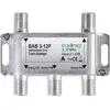 Image de Axing BAB Dérivateur 3 12P 3 Directions 12 DB la télévision par câble CATV multimédia DVB T2 Classe A + 10 DB, 5 1218 MHz Métal