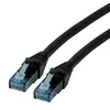 Image de ROLINE Cordon LAN Cat 6A Component Level | Câble réseau UTP Ethernet avec connecteur RJ45 | noir 3 m