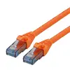 Image de ROLINE Cordon LAN Cat 6A Component Level | Câble réseau UTP Ethernet avec connecteur RJ45 | orange 0,3 m
