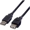 Image de ROLINE USB 2.0 Kabel, type A-A, M/F, zwart, 1,8 m