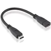 Image de ROLINE Rallonge de câble USB C - Câble d'extension USB 3.1 de type C avec fiche et prise - Noir - 20 cm