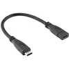 Image de ROLINE USB 3.2 Gen 2 kabel, C-C, M/F, 4K UHD-1, 10Gbit/s, 100W, zwart, 0,15 m