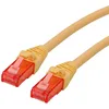 Image de ROLINE Cordon LAN Cat 6 Component Level | Câble réseau UTP Ethernet avec connecteur RJ45 | jaune 0,5 m