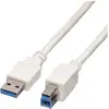 Image de VALUE USB 3.2 Gen 1 kabel, type A-B, wit, 0,8 m