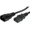 Image de ROLINE Câble d'alimentation, noir 0,5m - Cables électriques (noir 0,5m, 0,5 m, Male connector/Female connector, Coupleur C14, Coupleur C13, 250 V, Noir)