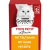 Image de Gourmet Mon Petit Intense Lot de 8 boîtes de 6 sachets de 50 g de nourriture humide pour chat